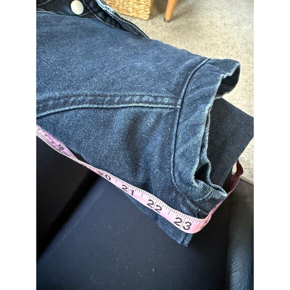 Dark gray wash vintage inspired sleeveless chore jacket women’s plus size 2X - Picture 9 of 10